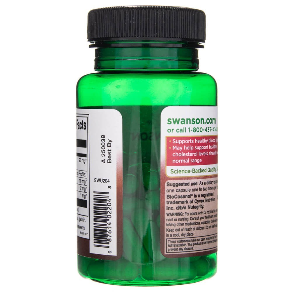 Swanson Policosanol 20 mg - 60 kapsulių - Magnis.lt