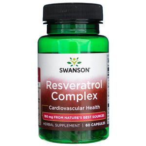 Swanson Resveratrol Complex 180 mg - 60 kapsulių - Magnis.lt