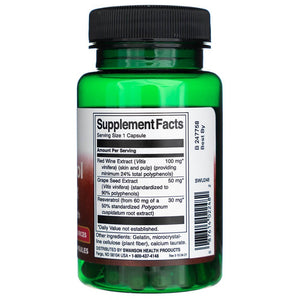 Swanson Resveratrol Complex 180 mg - 60 kapsulių - Magnis.lt