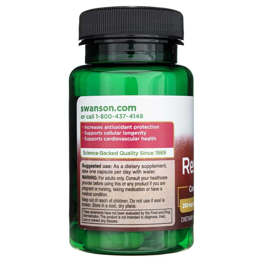 Swanson Resveratrol 250 mg - 30 kapsulių - Magnis.lt