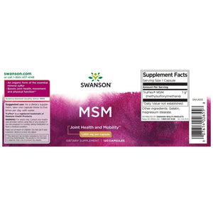 Swanson MSM 1000 mg - 120 kapsulių - Magnis.lt