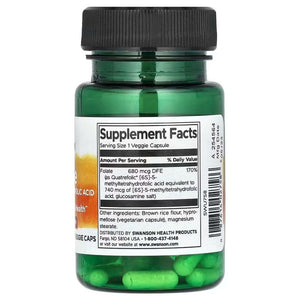 Swanson folio rūgšties 5-metiltetrahidrofolio rūgštis 400 mcg - 30gie Caps - Magnis.lt