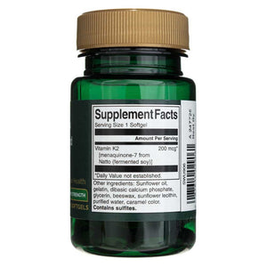 Swanson vitaminas K2 200 mcg - 30 minkštųjų gelių - Magnis.lt
