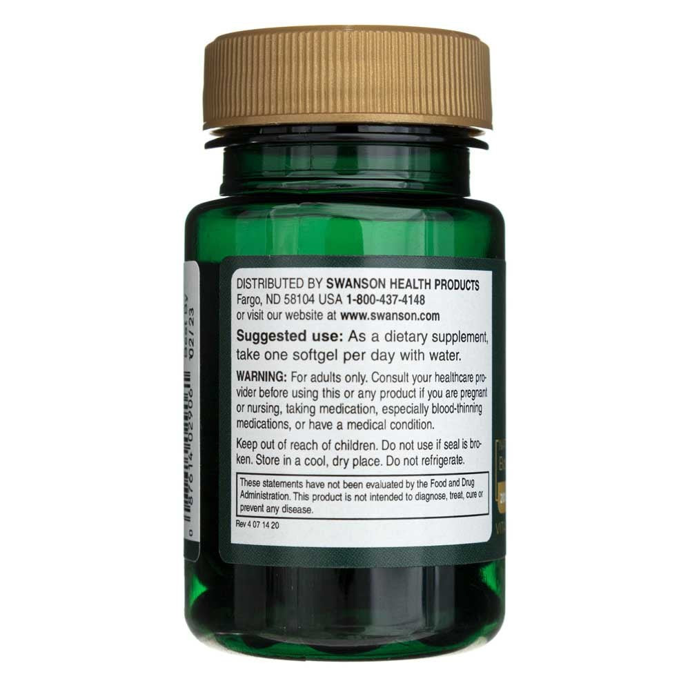 Swanson vitaminas K2 200 mcg - 30 minkštųjų gelių - Magnis.lt