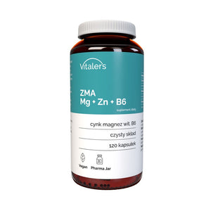 Vitaler's ZMA Mg 240 mg + Zn 15 mg + B6 10 mg - 120 kapsulių