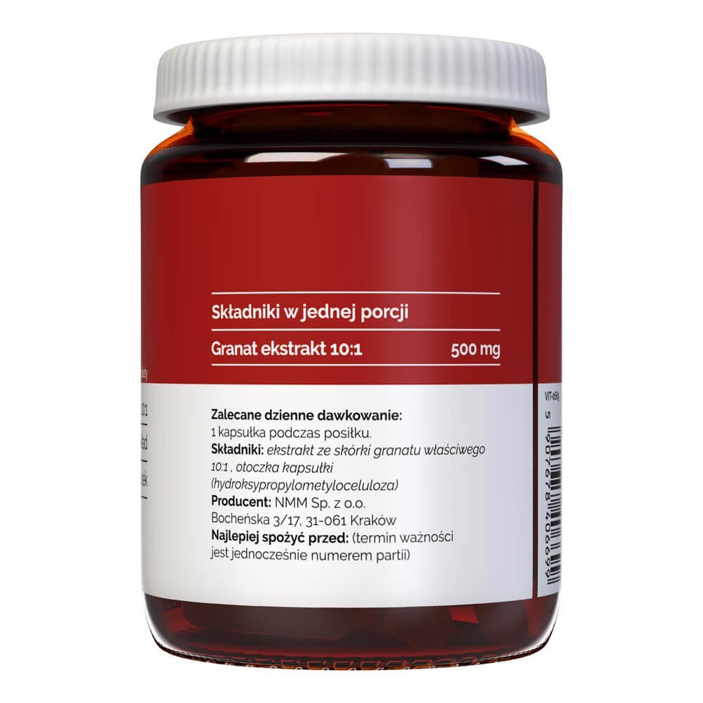 Vitaler's granatai 500 mg - 60 kapsulių