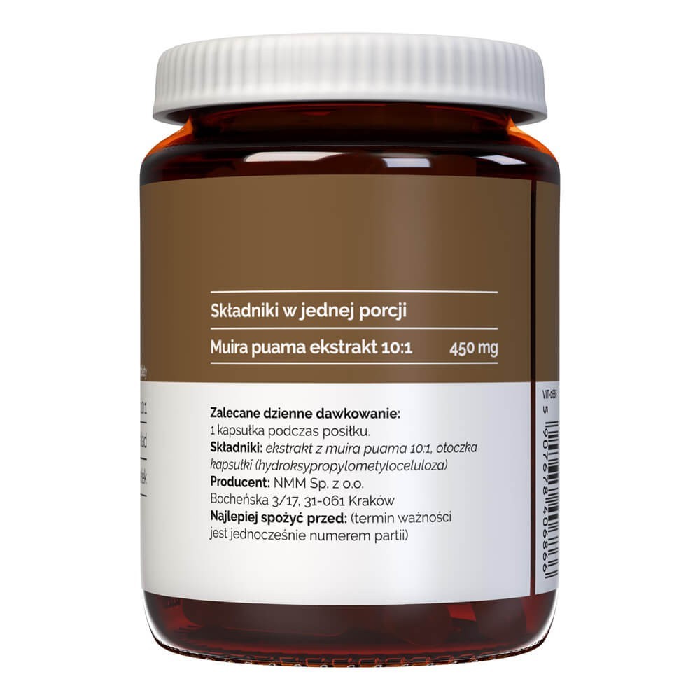 Vitaler's Muira Puama 450 mg - 60 kapsulių