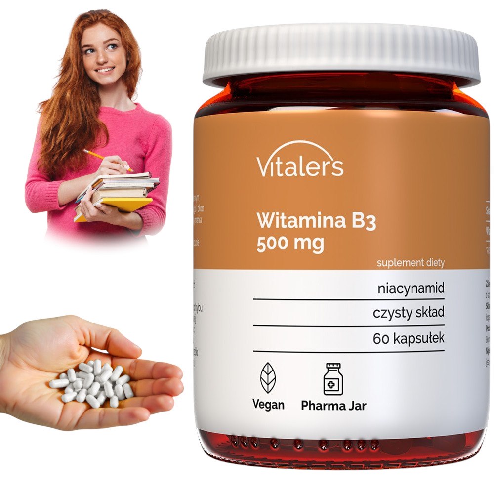 Vitaminas B3 500 mg - 60 kapsulių