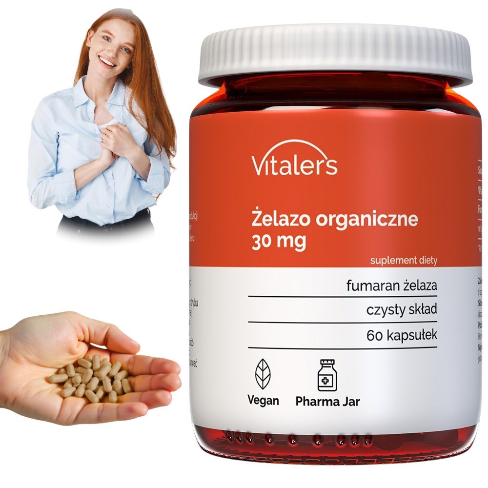 Vitaler's Organic Iron 30 mg - 60 kapsulių