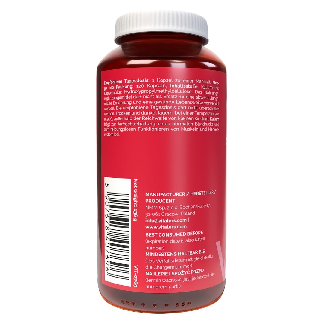 Vitaler kalio citratas 380 mg - 120 kapsulių