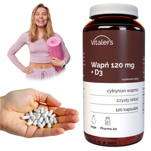 Vitaler's Kalcis 120 mg + Vitaminas D3 - 120 kapsulių