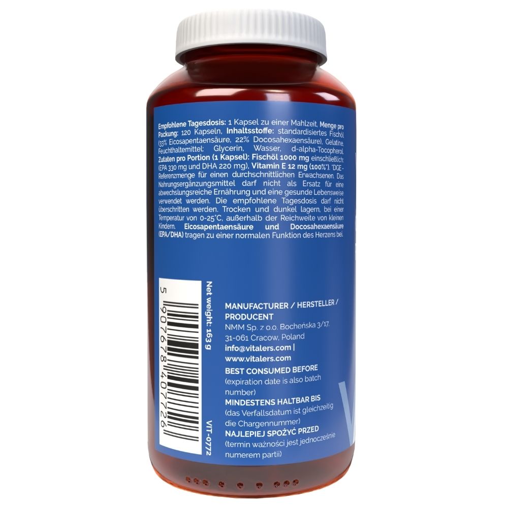 Vitaler's Omega-3 FORTE 1000 mg - 120 kapsulių