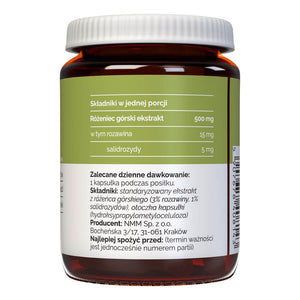 Vitaler's Rhodiola Rosea (Rhodiola rosea) 500 mg - 60 kapsulių