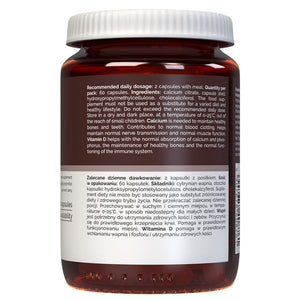 Vitaler's Kalcio citratas 1200 mg + Vitaminas D3 2000 TV - 60 kapsulių