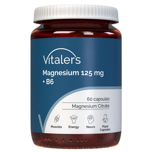 Vitaler's Magnis 125 mg + Vitaminas B6 6 mg - 60 kapsulių