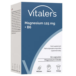 Vitaler's Magnis 125 mg + Vitaminas B6 6 mg - 60 kapsulių