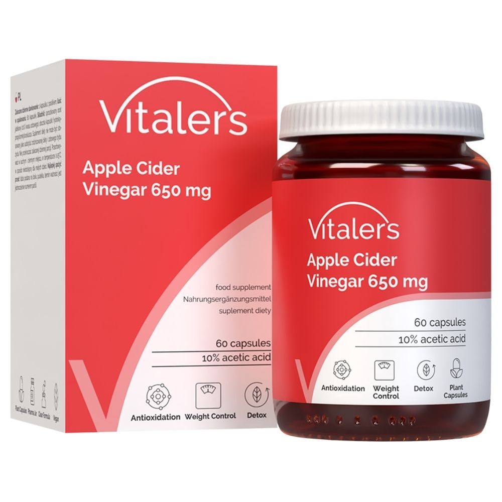 Vitaler's Obuolių sidro actas 650 mg - 60 kapsulių