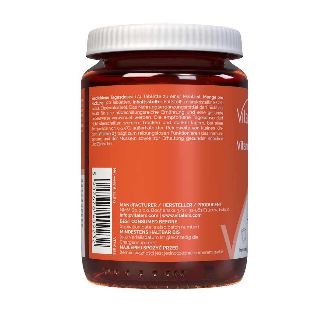 Vitaler vitaminas D3 8000 - 120 tablečių