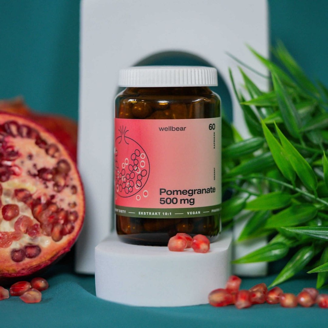 Wellbear granatai 500 mg - 60 kapsulių