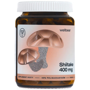 Wellbear Shiitake (Japonijos kietmedis) 400 mg - 60 kapsulių