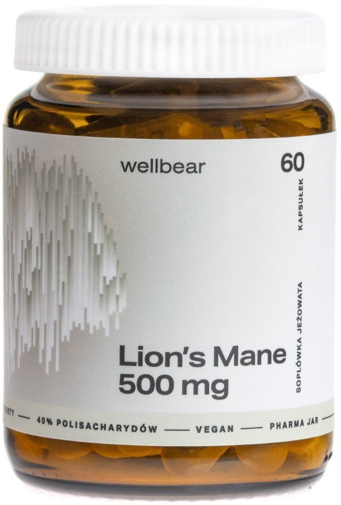 Wellbear Lion's Mane (Sophora coneflower) 500 mg - 60 kapsulių