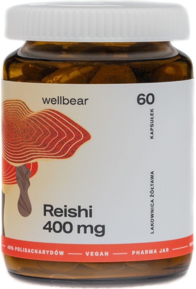 Wellbear Reishi (Lakštingala) 400 mg - 60 kapsulių