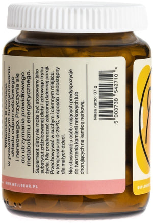 Wellbear vitaminas C su erškėtuogėmis 1000 mg - 60 kapsulių