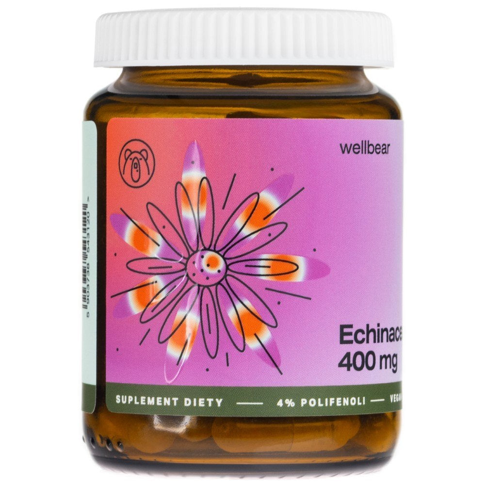 Wellbear Echinacea (Echinacea purpurea) 400 mg - 60 kapsulių