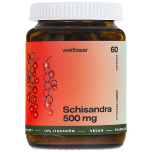 Wellbear Schisandra (kininė citrinžolė) 500 mg - 60 kapsulių