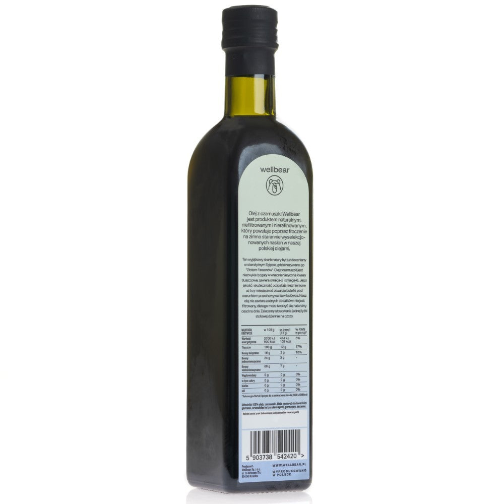 Wellbear Šaltai spaustas juodgrūdžių aliejus - 500 ml