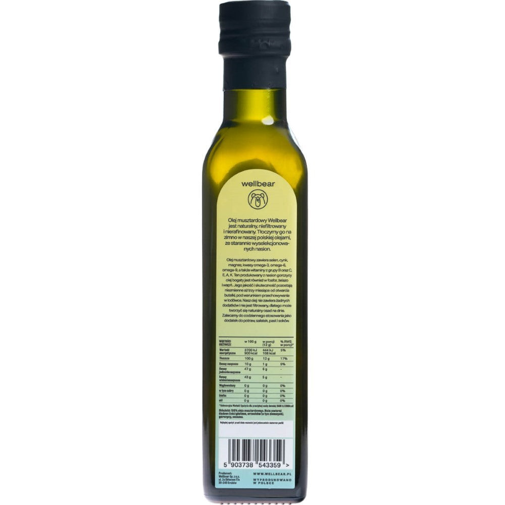 Wellbear šalto spaudimo garstyčių aliejus - 250 ml