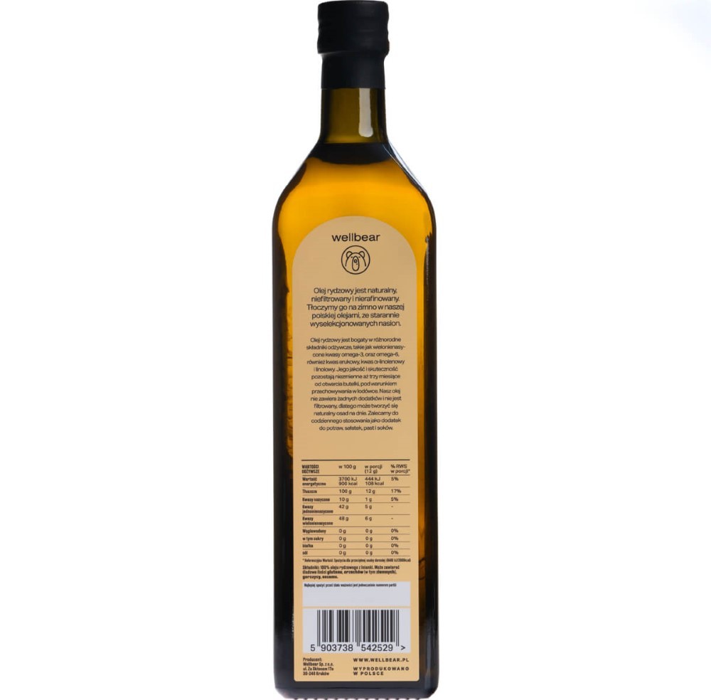 Wellbear Šaltai spaustas malonumų aukso aliejus - 1000 ml