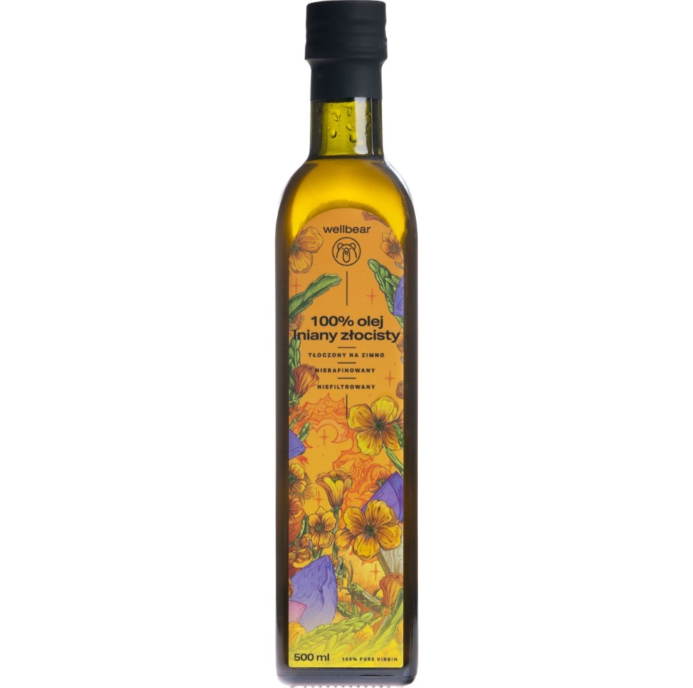 Wellbear Golden šalto spaudimo linų sėmenų aliejus - 500 ml