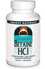 SOURCE NATURALS Betaine HCl - Betaine HCl 180 tablečių