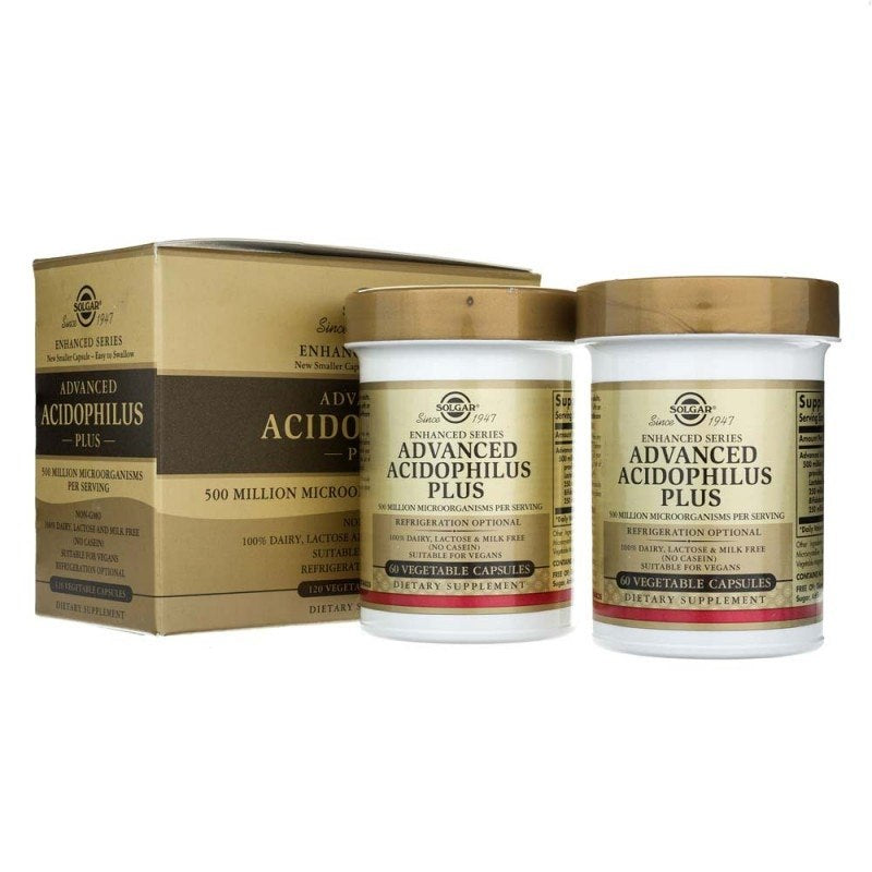 Solgar Advanced Acidophilus Plus - žarnyno bakterinė flora 120 kaps.