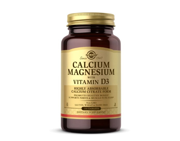 Solgar kalcio ir magnio tablečių rinkinys su vitaminu D3 – kalcis, magnis ir vitaminas D3 150 tablečių