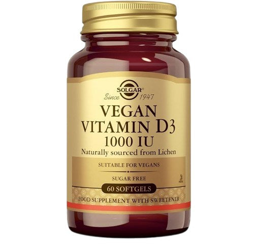 Solgar veganiškas vitaminas D3 60 kapsulių
