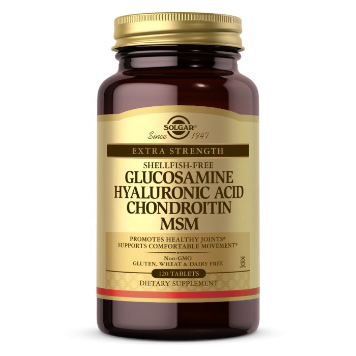 Solgar gliukozaminas, hialurono rūgštis, chondroitinas ir MSM 120 tablečių