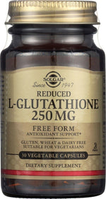 Solgar redukuoto L-glutationo 250 mg 30 kapsulių