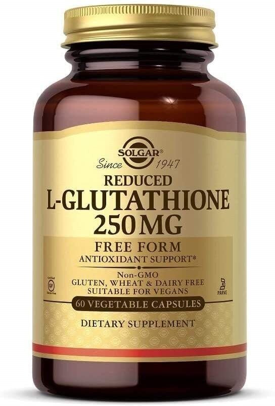 Solgar redukuoto L-glutationo 250 mg 60 kapsulių