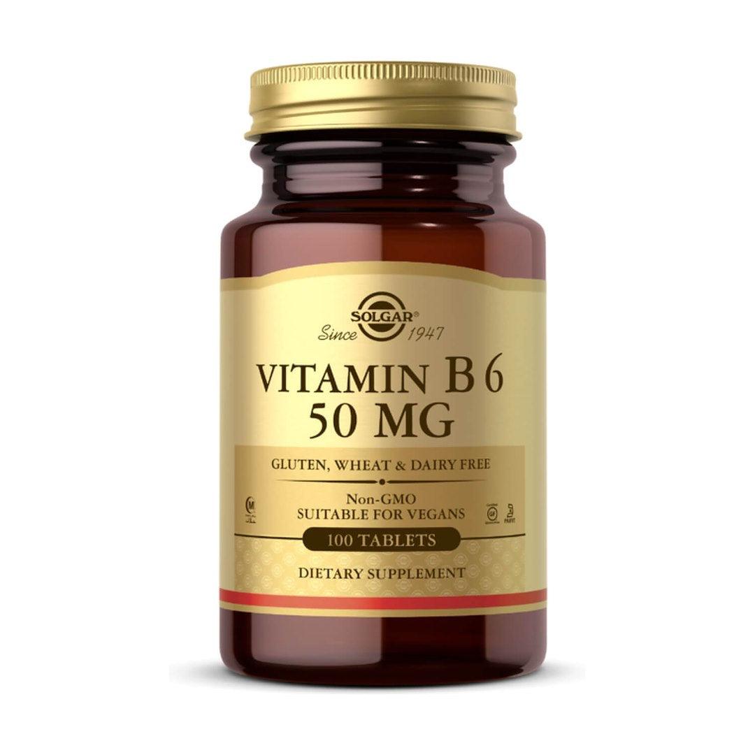 Solgar Vitaminas B6 - Vitaminas B6 50 mg 100 tablečių