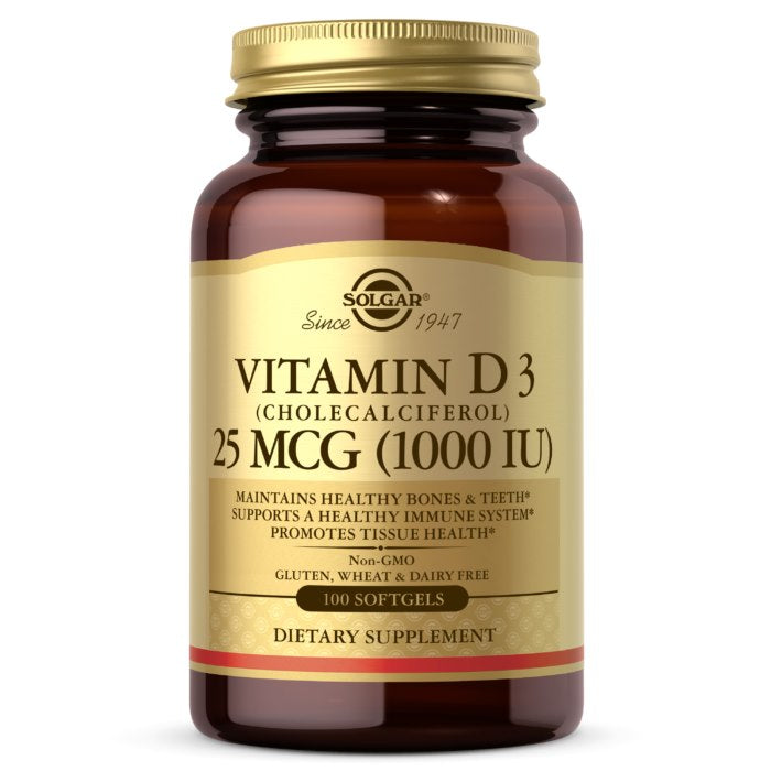 Solgar Vitaminas D3 1000 TV 25 mcg 100 kapsulių
