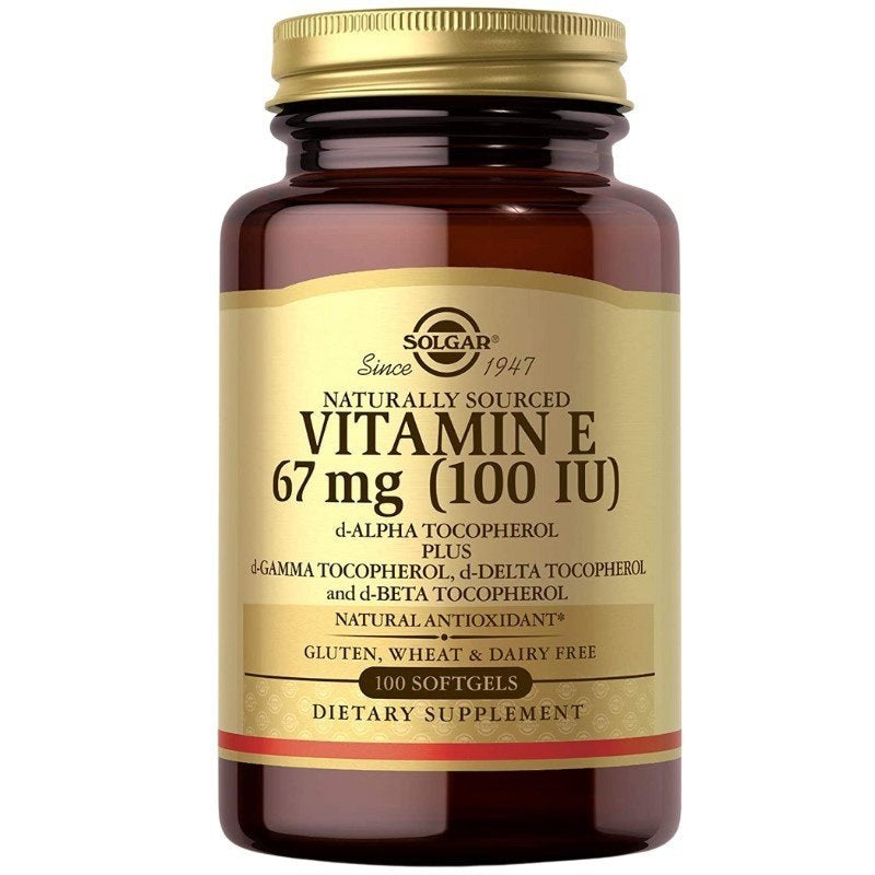 Solgar vitaminas E – vitaminas E 67 mg 100 TV 100 kapsulių