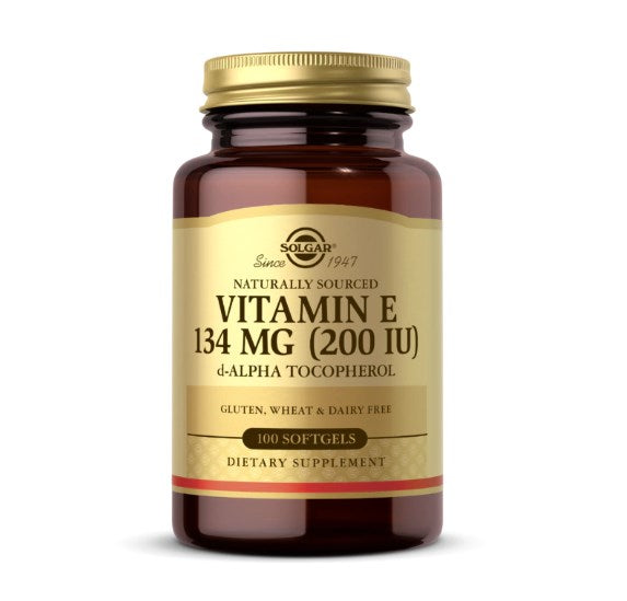 Solgar vitaminas E 134 mg 200 TV grynas d-alfa tokoferolis 100 kapsulių