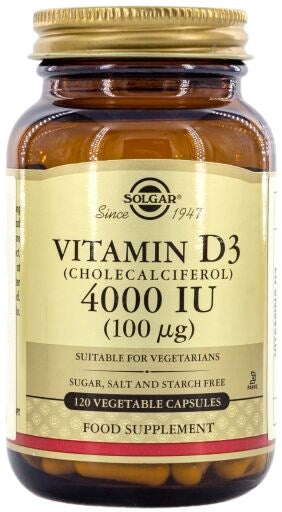 Solgar Vitaminas D3 4000 TV 100 mcg 120 kapsulių