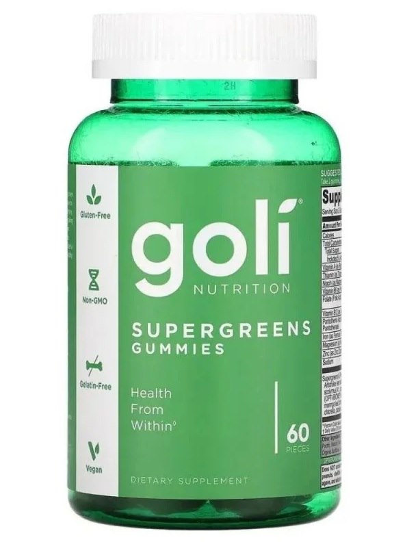 GOLI NUTRITION SuperGreens 60 guminukų