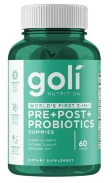 GOLI NUTRITION guminukai prieš vartojimą, po vartojimo ir su probiotikais 60 guminukų