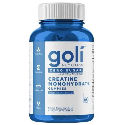 GOLI NUTRITION Kreatino monohidratas be cukraus - kreatino monohidratas - GummiKing be cukraus 60 guminukų