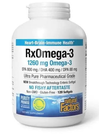 NATŪRALŪS VEIKSNIAI RxOmega-3 120 kapsulių