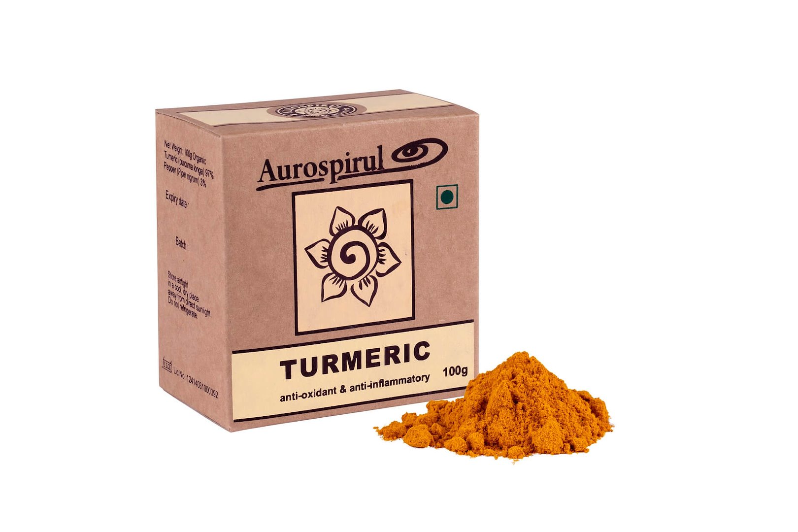 AUROSPIRUL Ciberžolės milteliai 100 g